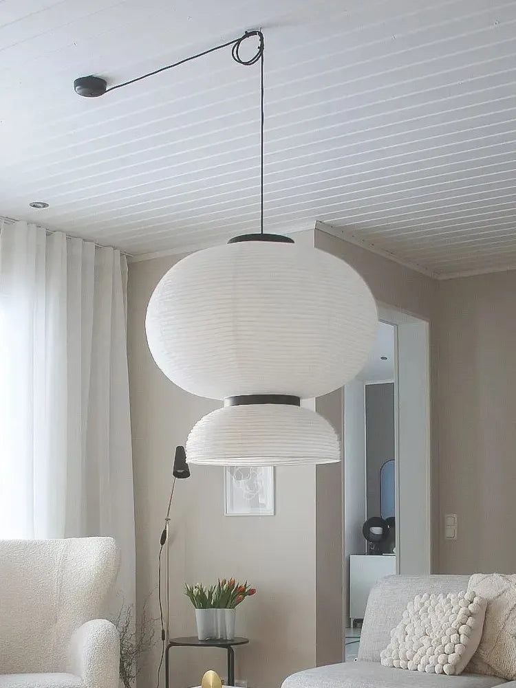 Suspension Nordique Lustre E27 Lustre Pour Salon Décor À La Maison Moderne Tissu De Soie Éclairage Tendu Suspension - vue 4 sur 12