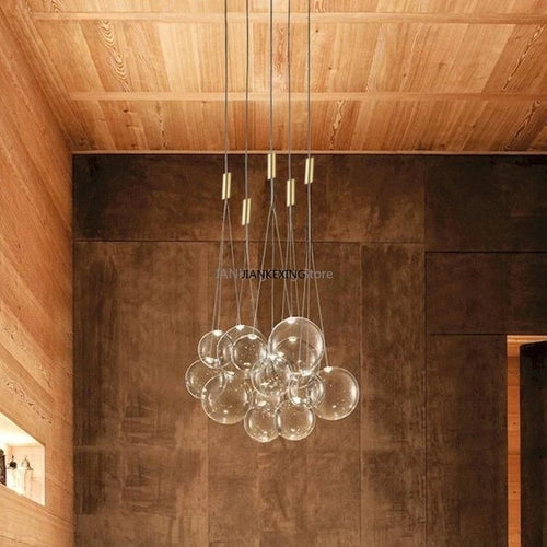 Kronleuchter nordisches Design Minimalistisch Glas mit LED - vue 4 sur 10