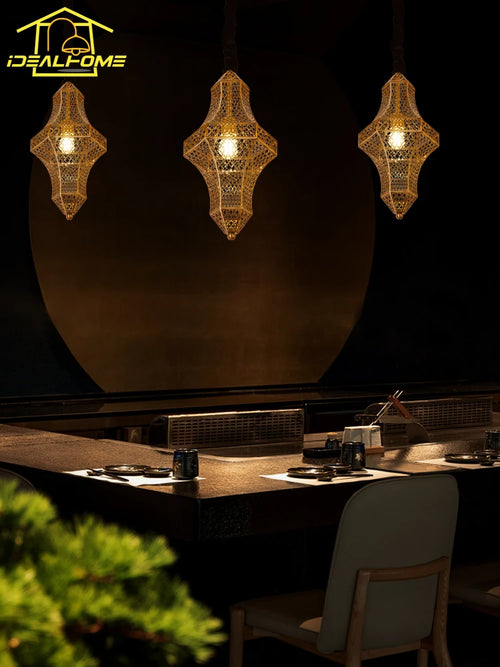 Vintage Pendelleuchte im marokkanischen Design für Café und Restaurant - vue 4 sur 10