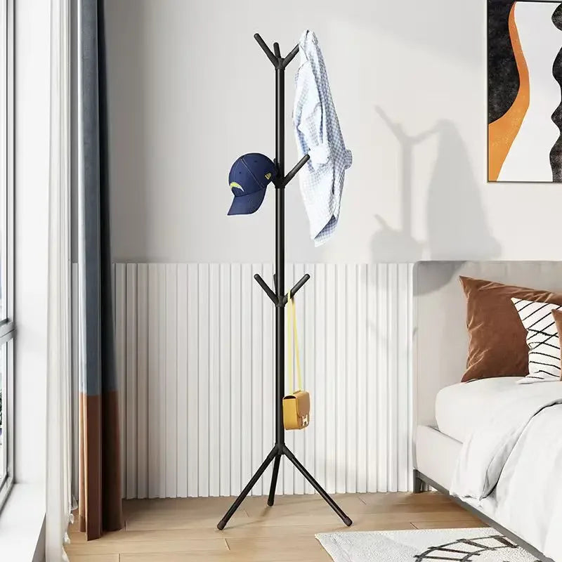 porte-manteau mobile avec crochets en forme de branche pour rangement pratique - vue 4 sur 8