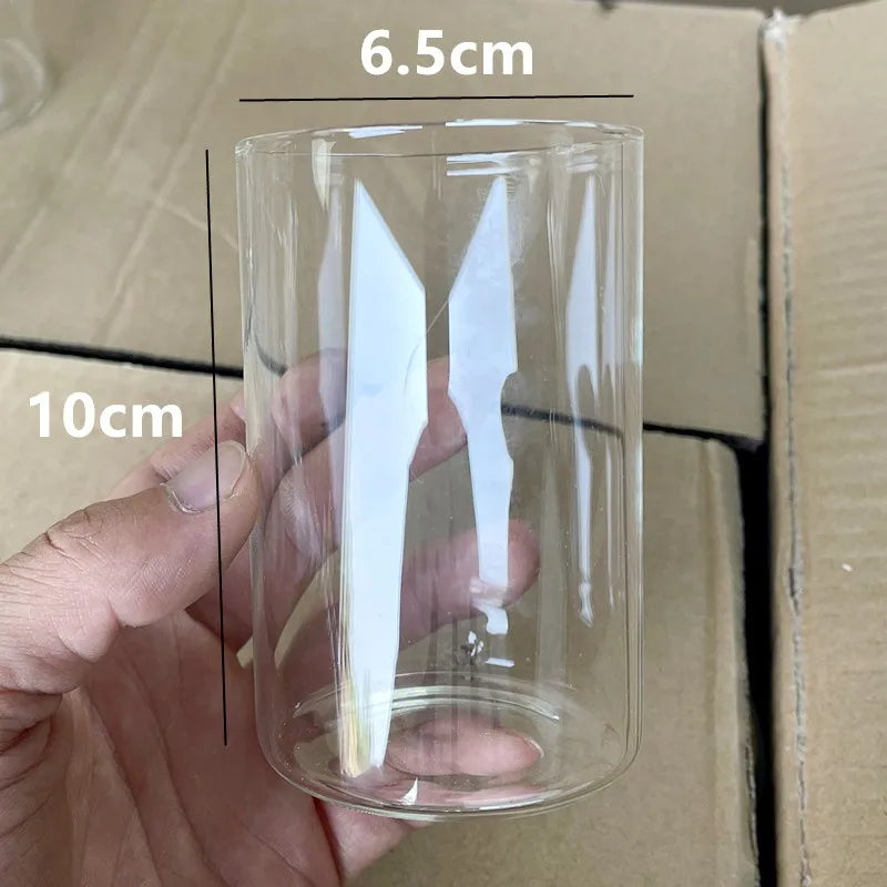 bougeoir en verre transparent pour bougies européennes et événements - vue 7 sur 9