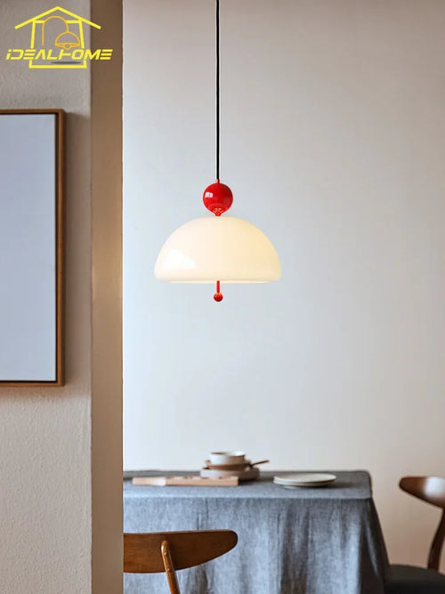 Vintage Retro Pendelleuchte aus Glas für stilvolle Inneneinrichtung - vue 5 sur 9