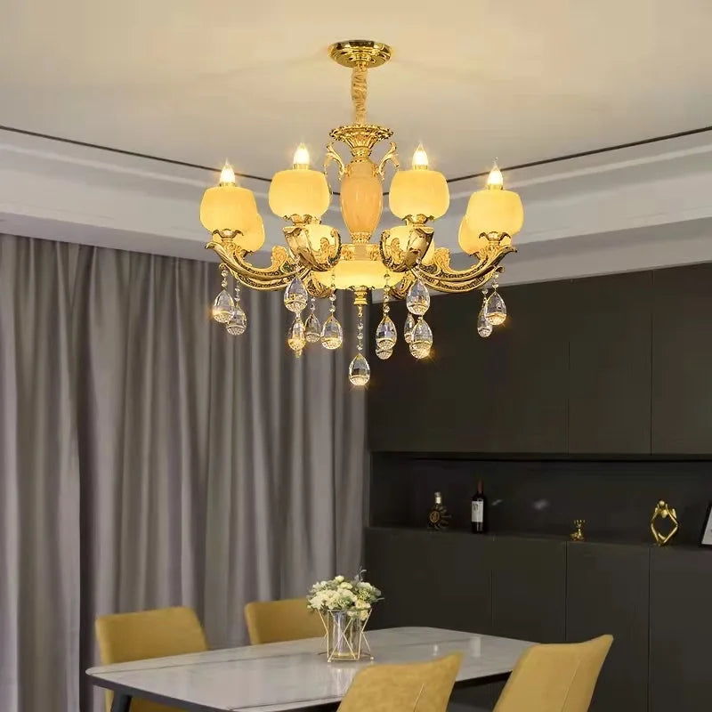 lustre moderne en alliage de zinc style rétro pour ambiance chaleureuse - vue 5 sur 12