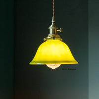 suspension vintage en verre fleur led pour intérieur