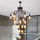 lustre rétro en fer avec led pour décoration intérieure