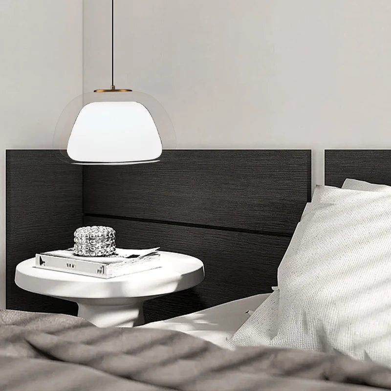 Lustre en verre LED de style nordique Simple - vue 7 sur 7