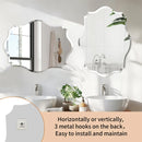 LUVODI Minimalist Frameless Wall Hanging Mirror Asymmetrical Vanity Mirror with Beveled Edge for Bathroom,Entryway