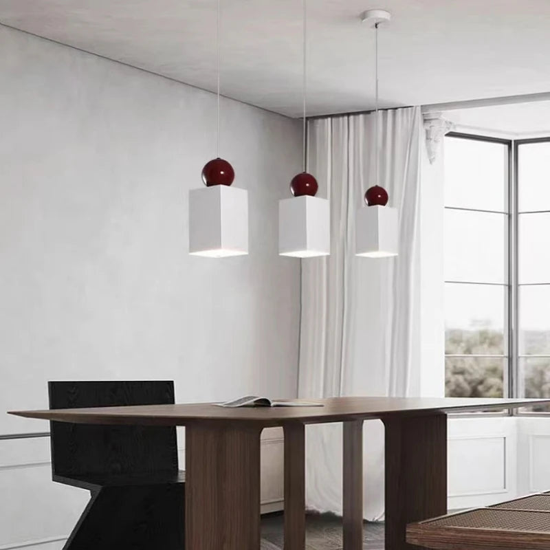 lustre led moderne avec cordon métallique ajustable - vue 4 sur 24