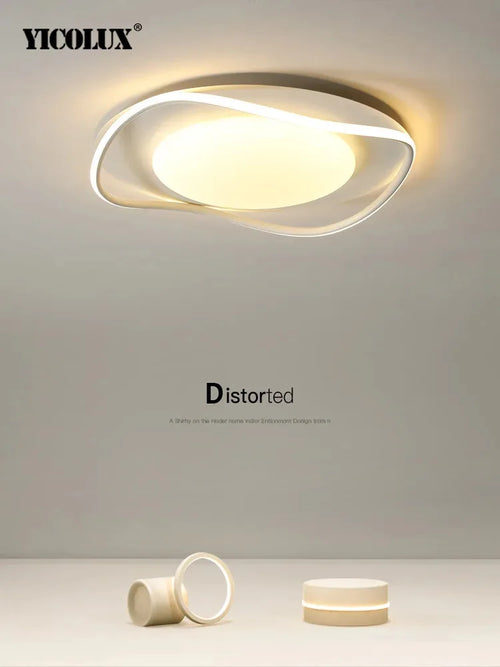 lustre led moderne éclairage intérieur lampe circulaire carrée