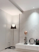 lampadaire moderne en acier inoxydable avec abat-jour acrylique led