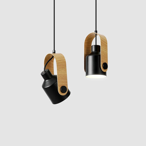 Lustre de chevet japonais Style nordique en bois Restaurant salon chambre lumière moderne minimaliste luminaires design