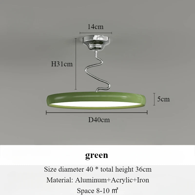 lustre moderne simple style nordique en aluminium avec lumières LED - vue 11 sur 18