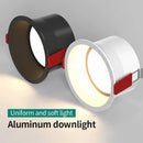 Runder LED-Einbauspot, dimmbar, drei Lichtfarben