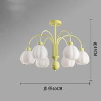 lustre abat-jour citrouille moderne 2023 en verre pour décoration maison