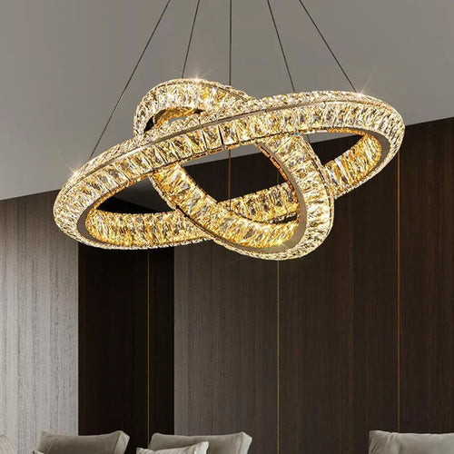 lustre de luxe en cristal led pour hôtel et bar