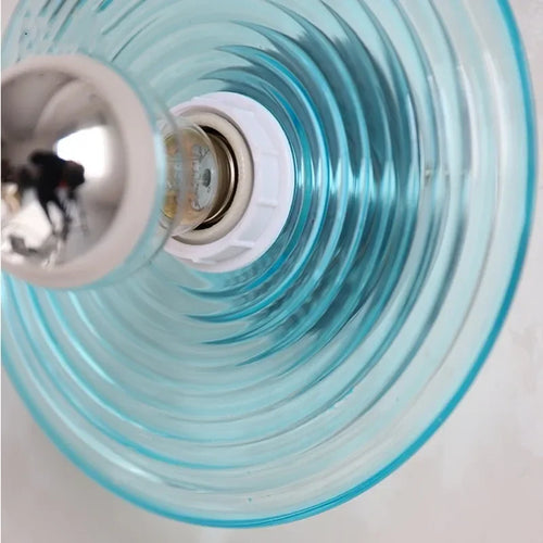 LED-Wandleuchte retro aus wellenförmigem Glas für Schrankmontage auf Schienensystem - vue 5 sur 9