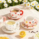 Mug ceramique style coreen motif irregulier creatif