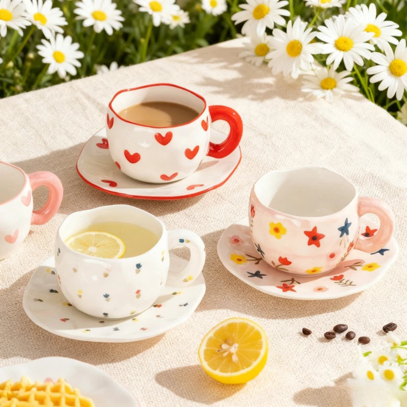 Mug ceramique style coreen motif irregulier creatif - vue 4 sur 7