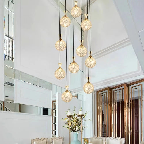 suspension moderne en cristal pour intérieur élégant - vue 6 sur 6