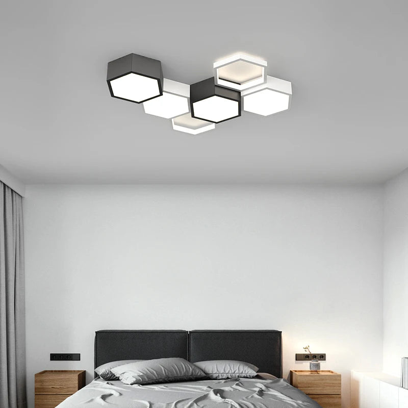 plafonnier design en nid dabeille pour intérieur créatif - vue 6 sur 18