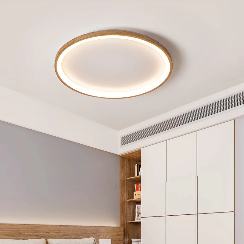 plafonnier led style japonais pour entrée et couloir - vue 7 sur 14