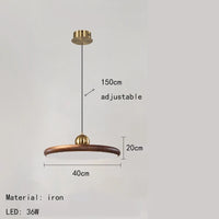 lustre en fer imitation grain de bois luminaires suspendus