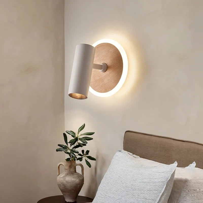 applique murale led pivotante pour lecture ambiance wabi-sabi - vue 6 sur 8
