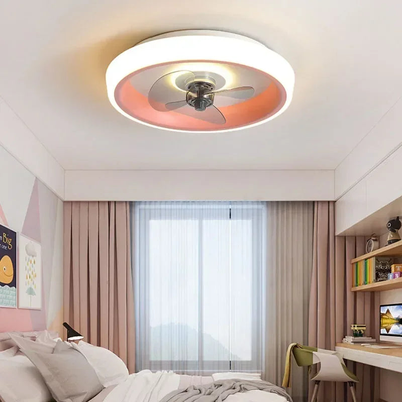 ventilateur silencieux avec lames invisibles et éclairage intégré - vue 3 sur 12