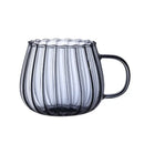 Tasses verre borosilicate 400 ml motif rayures