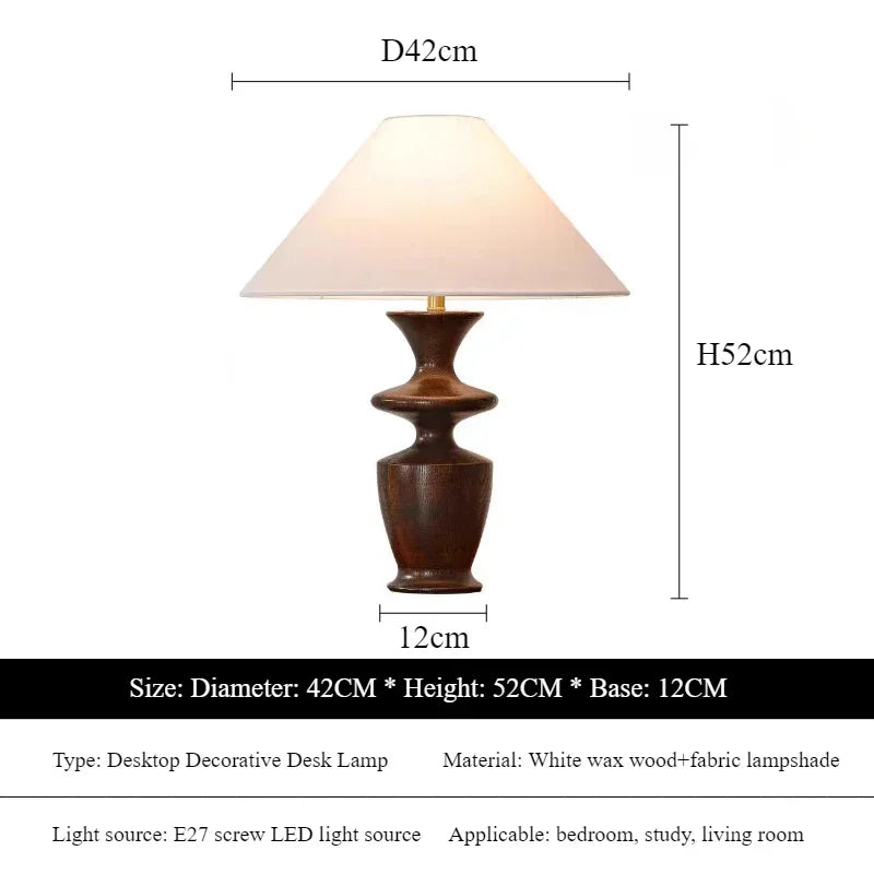 lampes de table modernes en bois et tissu pour décoration intérieure - vue 13 sur 15
