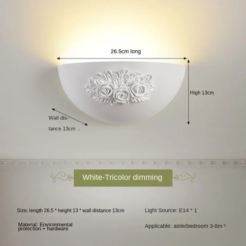 Dekorative LED-Wandleuchte aus Engelharzskulptur - vue 10 sur 19