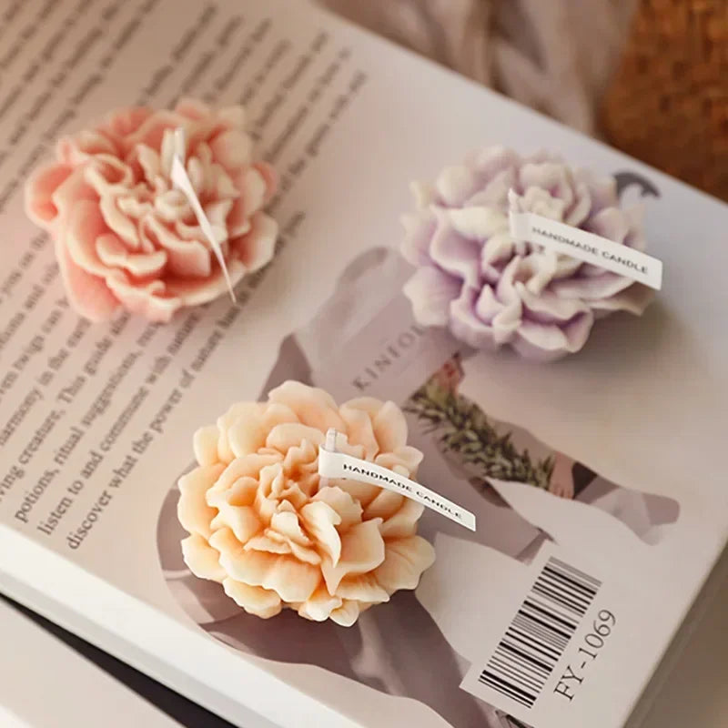 bougie 3d fleur dœillet décoration aromathérapie et cadeaux - vue 5 sur 11