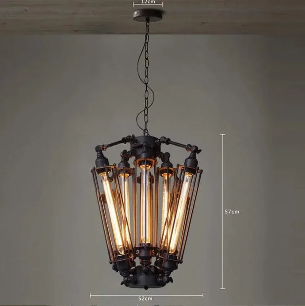 Edison ampoules lumières lustres suspension Art déco Abajur lumières noir moderne grandes lampes de Lustre créatives