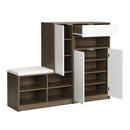 Shoe storage bench & shoe cabinet, multi-functional shoe rack with padded seat, versatile shoe storage