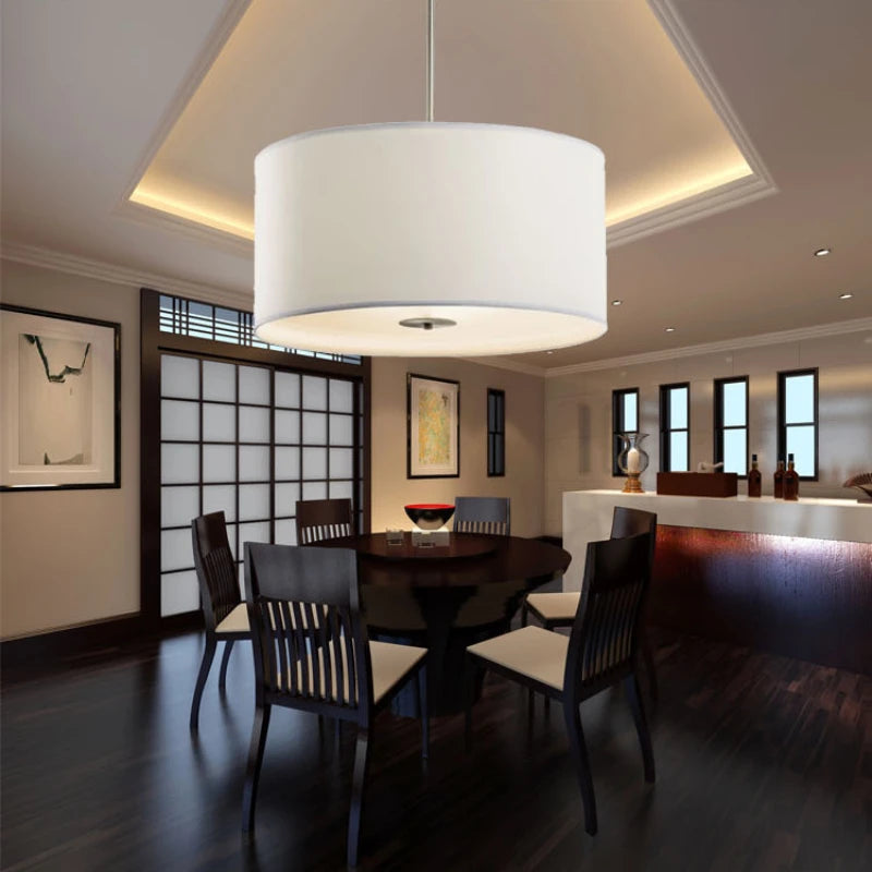 Lustre LED nordique circulaire moderne - vue 6 sur 9