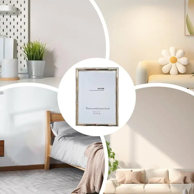 cadre photo doré décoratif pour bureau ou mur - vue 3 sur 8