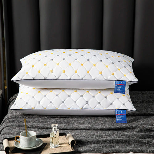 1pc Soft and Supportive White Pillow, Simple Polyester Rectangular Neck Pillow for Home and Hotel,18.9x29.13In - vue 7 sur 7
