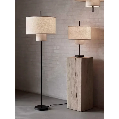 Moderner LED-Stehleuchte aus chinesischem Stoff im nordischen Minimalismus