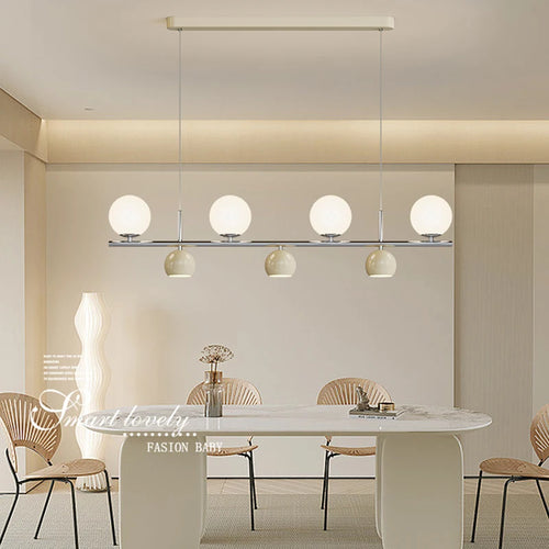 Suspension LED ronde lustre table - vue 5 sur 15