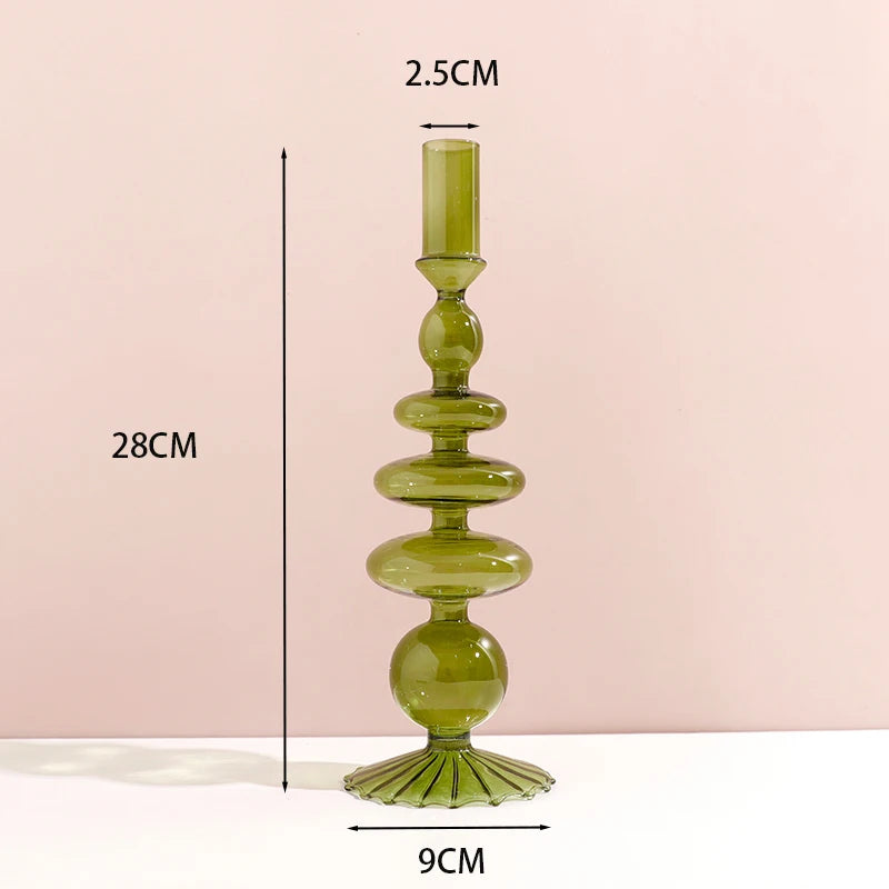 bougeoir en verre européen pour décoration et mariage - vue 13 sur 30