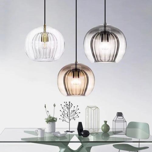 Moderne Pendelleuchte aus Glas für elegante Inneneinrichtung - vue 2 sur 15