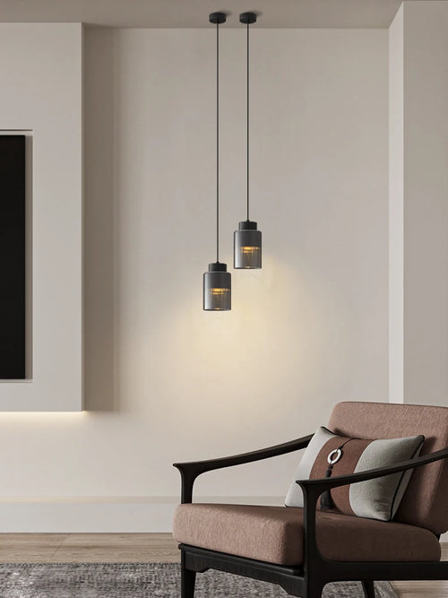 Moderne Pendelleuchte aus Kupfer für elegante Inneneinrichtung - vue 2 sur 8