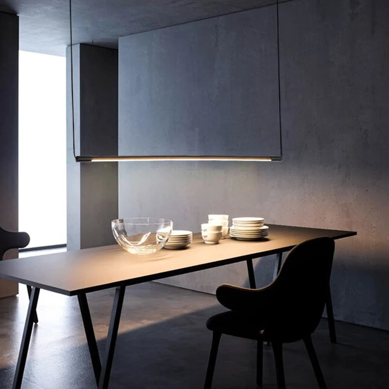 LED-Pendelleuchte nordisches Design minimalistisch Aluminium - vue 3 sur 11