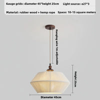 Moderne Pendelleuchte aus Holz und Hanfseil für einladende Räume