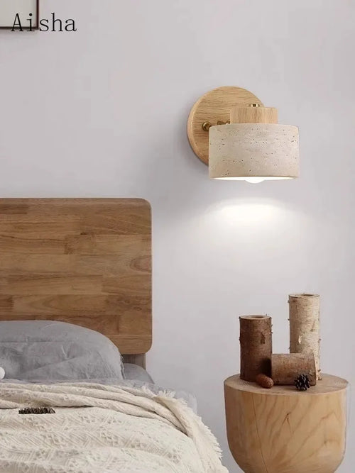 applique murale en pierre décorative à LED rotative - vue 5 sur 8