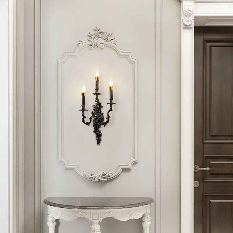 Applique murale royale luxe laiton antique cuivre - vue 4 sur 10