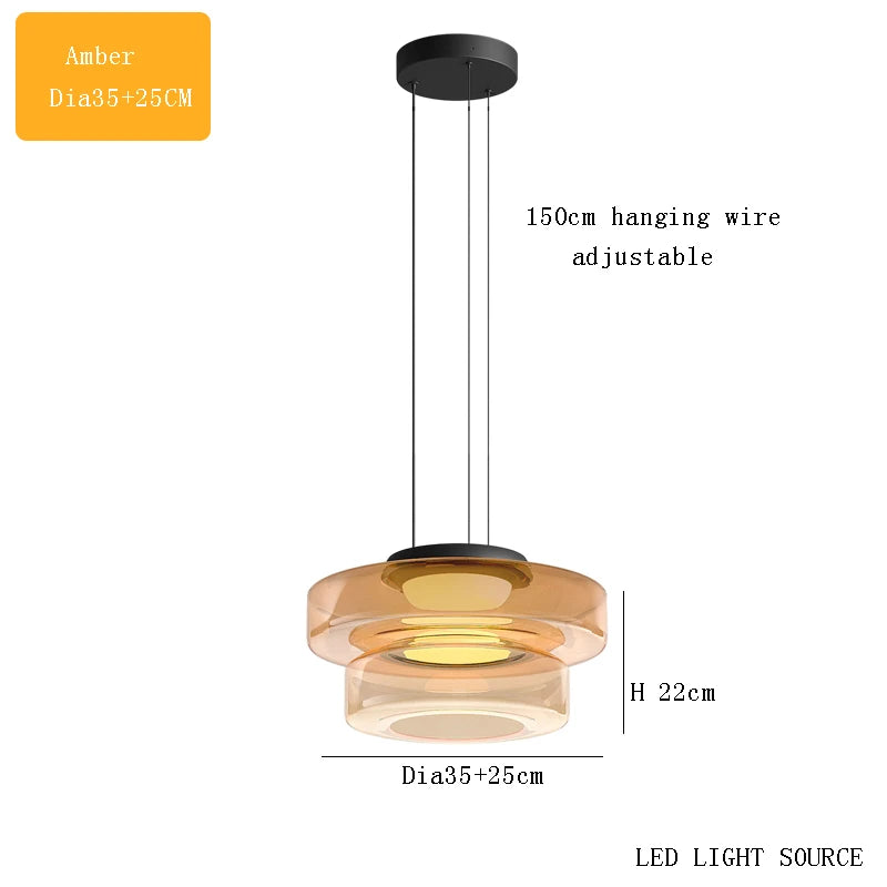 Design-Pendelleuchte aus Glas für moderne minimalistische Einrichtung