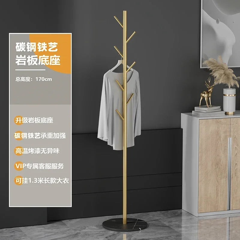 Multifunctional Floor Coat Rack, Hat Hanger, Tree Style, Freestanding Handbag Organizer, Luxury Storage Stand, 7 Hooks - vue 28 sur 28