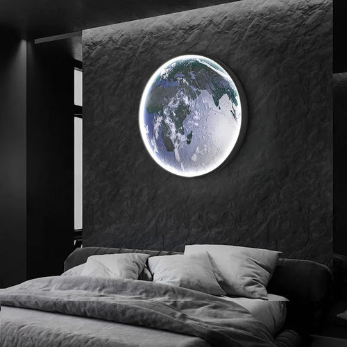 LED-Wandleuchte in Mondform für die Innendekoration - vue 6 sur 17