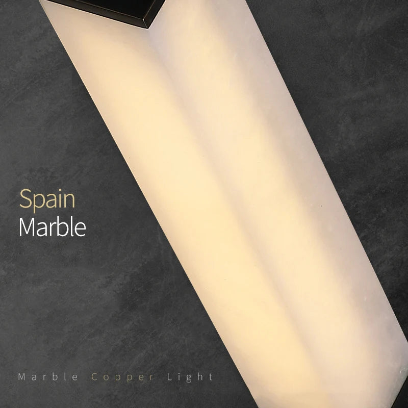 plafonnier led suspendu marbre blanc design moderne décoratif idéal villas - vue 7 sur 16
